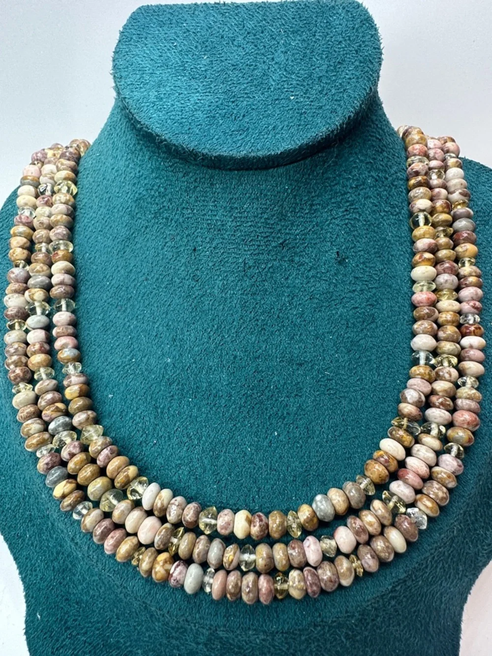 Jay King Desert Rose Trading Jasper Citrine Sterling Silver Beaded Necklace NWT - Picture 3 of 12